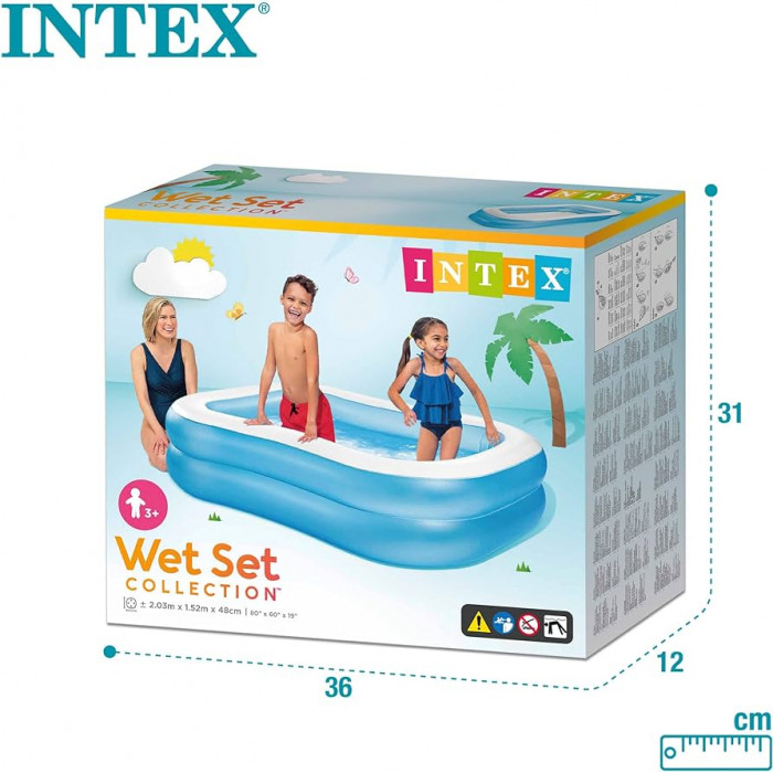 Intex Մանկական փչովի լողավազան 203x152x48սմ «Լոգարան» 540լ, 3տ.