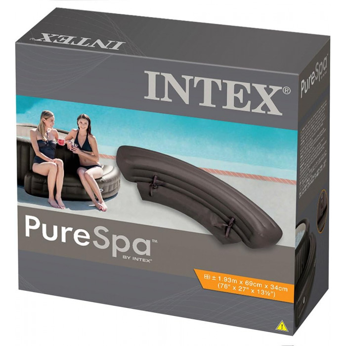 Intex Փչովի նստարան 193x69x34սմ, Intex SPA լողավազանների համար, մուգ շագանակագույն Intex Փչովի նստարան 193x69x34սմ, Intex SPA լողավազանների համար, մուգ շագանակագույն