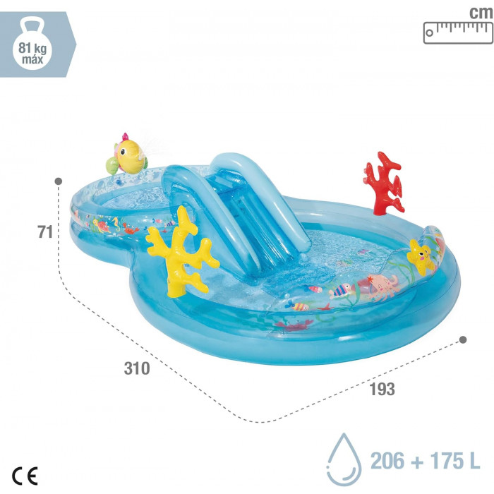 Intex 56143 Խաղային կենտրոն 310x193x71սմ ստորջրյա աշխարհ լողավազաններով, ջրցանով, սահանքով և խաղալիքներով, 206 լ + 175 լ, 2 տարեկանից մինչև 81 կգ Intex 56143 Խաղային կենտրոն 310x193x71սմ ստորջրյա աշխարհ լողավազաններով, ջրցանով, սահանքով և խաղալիքներով, 206 լ + 175 լ, 2 տարեկանից մինչև 81 կգ