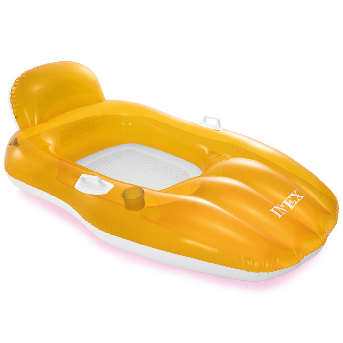 Intex 56805 Փչովի լողի ներքնակ-բազկաթոռ 163x104 սմ բռնակներով, մինչև 100 կգ, 9 տարեկանից, 2 գույն