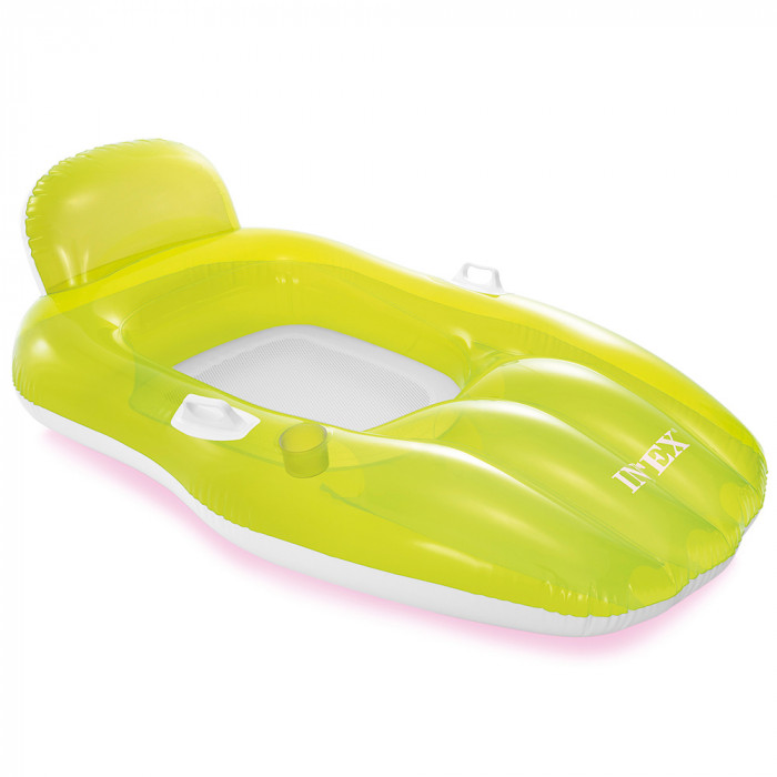 Intex 56805 Փչովի լողի ներքնակ-բազկաթոռ 163x104 սմ բռնակներով, մինչև 100 կգ, 9 տարեկանից, 2 գույն