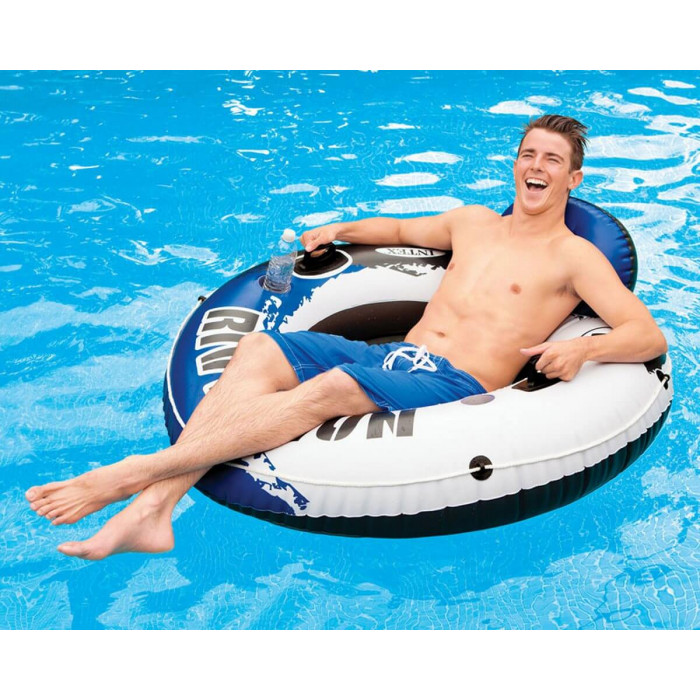 Intex 58825 Փչովի շրջանաձև աթոռ 135 սմ «River Run 1» բռնակներով, մինչև 100 կգ Intex 58825 Փչովի շրջանաձև աթոռ 135 սմ «River Run 1» բռնակներով, մինչև 100 կգ