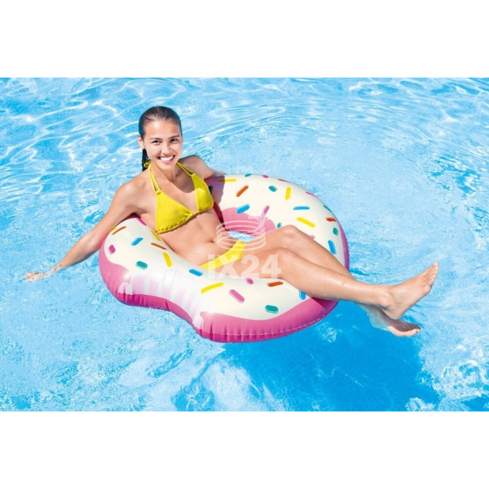 Intex 56265 Փչովի օղակ 94x23 սմ «Ծիածանագույն բլիթ»՝ 9 տարեկանից