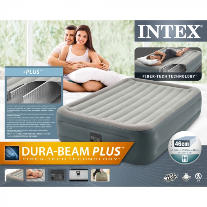 Փչվող մահճակալ INTEX -Essential Rest Queen, 152*203*46սմ