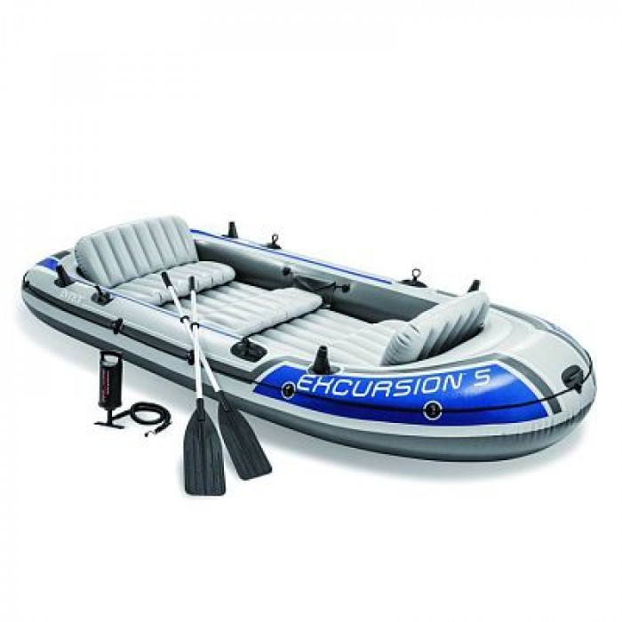  Intex 68325 Փչովի նավակ «Excursion 5» 366x168x43սմ, ալյումինե թիեր 137սմ, պոմպ 68614, մինչև 600 կգ