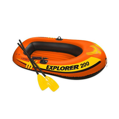  Intex 58331 Փչովի նավակ «Explorer 200» 185x94x41սմ, թիեր 59623, պոմպ 69613, 6 տարեկանից մինչև 95 կգ