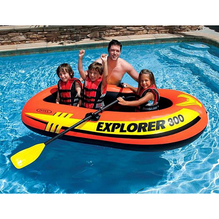 Intex 58332 Փչովի նավակ «Explorer 300» 211x117x41սմ, թիեր 59623, պոմպ 69613, 6 տարեկանից մինչև 186 կգ Intex 58332 Փչովի նավակ «Explorer 300» 211x117x41սմ, թիեր 59623, պոմպ 69613, 6 տարեկանից մինչև 186 կգ