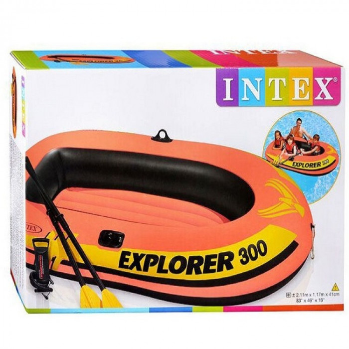 Intex 58332 Փչովի նավակ «Explorer 300» 211x117x41սմ, թիեր 59623, պոմպ 69613, 6 տարեկանից մինչև 186 կգ Intex 58332 Փչովի նավակ «Explorer 300» 211x117x41սմ, թիեր 59623, պոմպ 69613, 6 տարեկանից մինչև 186 կգ