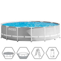 Intex 26720 շրջանակով լողավազան՝ պրիզմայաձև շրջանակով 427x107 սմ, 12706 լ, ֆիլտրի պոմպ 3785 լ/ժ, սանդուղք, ծածկ, գորգ Intex 26720 շրջանակով լողավազան՝ պրիզմայաձև շրջանակով 427x107 սմ, 12706 լ, ֆիլտրի պոմպ 3785 լ/ժ, սանդուղք, ծածկ, գորգ