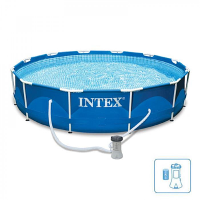 Intex 28212 Մետաղական շրջանակով լողավազան՝ 366x76 սմ, 6503 լ, ֆիլտրի պոմպ՝ 2006 լ/ժ