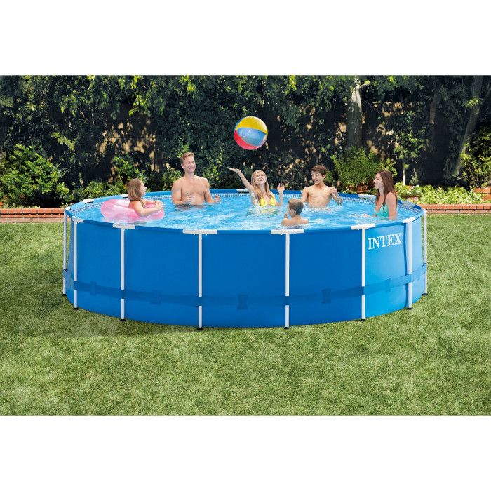 Intex 28242 մետաղական շրջանակով լողավազան 457x122 սմ, 16805 լ, ֆիլտրի պոմպ 3785 լ/ժ, սանդուղք, ծածկ, գորգ Intex 28242 մետաղական շրջանակով լողավազան 457x122 սմ, 16805 լ, ֆիլտրի պոմպ 3785 լ/ժ, սանդուղք, ծածկ, գորգ
