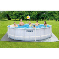 Intex 26746 շրջանակով լողավազան Chevron Prism շրջանակ 488x122սմ, 19156լ, լց.-փոքր։ 5678 լ/ժ, սանդուղք, ծածկ, հենարան։