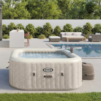 Intex 28446 SPA լողավազան 175x71սմ Chevron Deluxe 795լ, քառակուսի, օդային մերսման