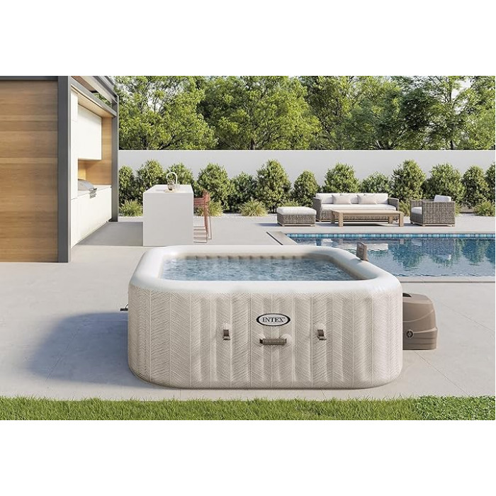 Intex 28472 SPA լողավազան 196x71 սմ Chevron Deluxe 1098 լ, քառակուսի, օդային մերսման