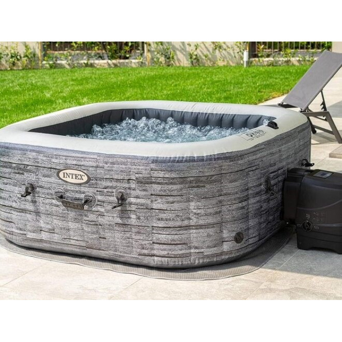 Intex 28452 SPA լողավազան 196x71սմ Greystone Deluxe 1098լ, քառակուսի, օդային մերսման