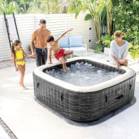 Intex 28450 SPA լողավազան 175x71 սմ Greystone Deluxe 795 լ, քառակուսի, օդային մերսման