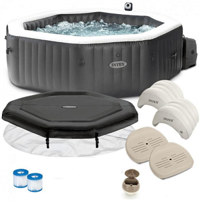 Intex 28458 SPA լողավազան 130/180x71սմ Jet and Bubble Deluxe 795լ, ութ գրամ, հիդրո-աէրոմերսում, քլորի գեներատոր
