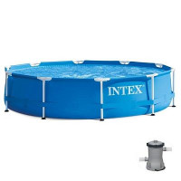 Intex 28202 շրջանակով լողավազան՝ մետաղական շրջանակով, 305x76 սմ, 4485 լ, ֆիլտրի պոմպ՝ 1250 լ/ժ Intex 28202 շրջանակով լողավազան՝ մետաղական շրջանակով, 305x76 սմ, 4485 լ, ֆիլտրի պոմպ՝ 1250 լ/ժ