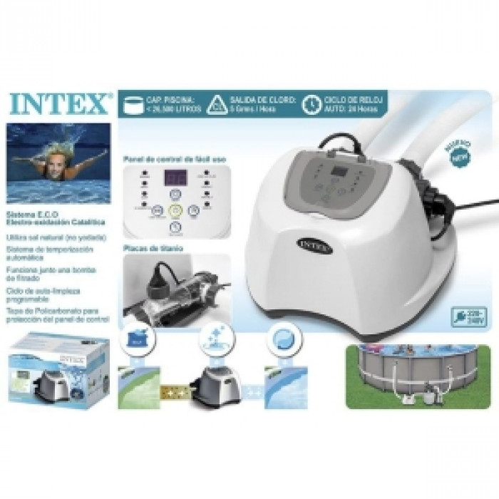 Քլորի գեներատոր (ծովի ջրի համակարգ) Intex Krystal Clear, ժամանակաչափով Քլորի գեներատոր (ծովի ջրի համակարգ) Intex Krystal Clear, ժամանակաչափով