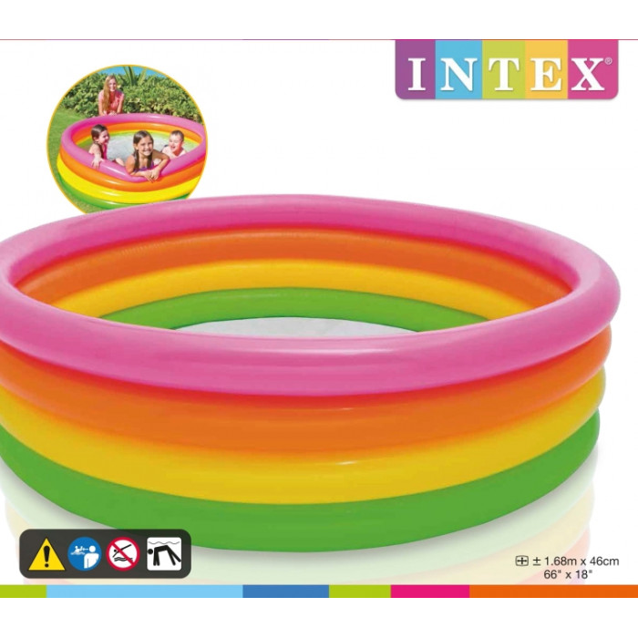  Intex Rainbow փչովի լողավազան, 168 x 46 սմ, 6 տարեկանից