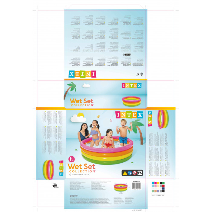  Intex Rainbow փչովի լողավազան, 168 x 46 սմ, 6 տարեկանից